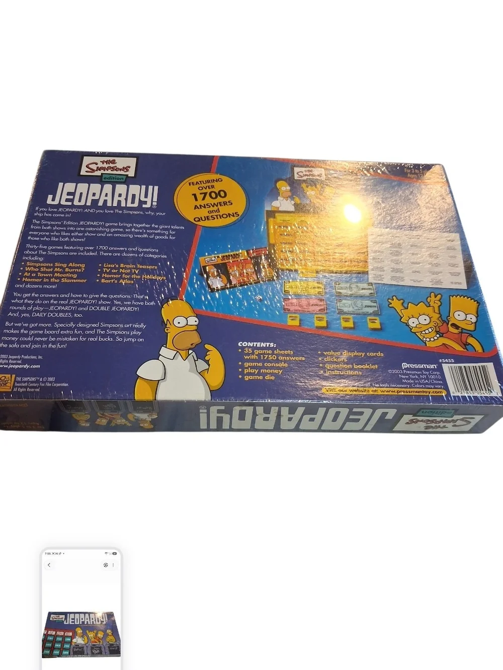The Simpsons Jeopardy! Board Game